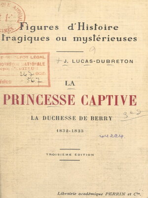 cover image of La princesse captive